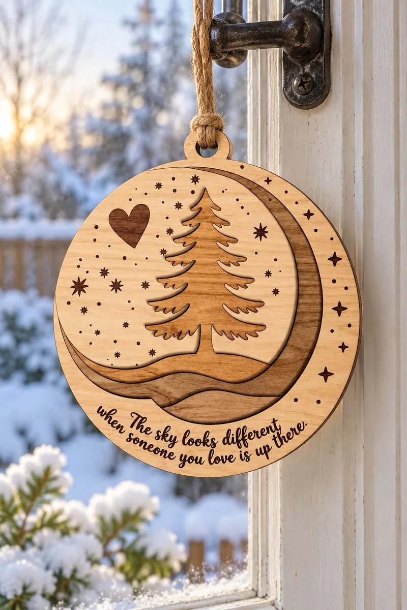 Loved One in Heaven Ornament — laser engraving file