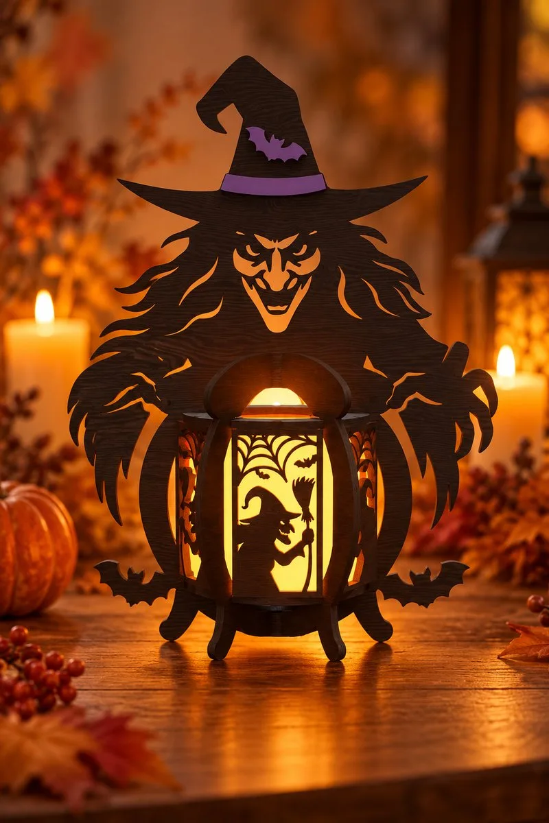 Spooky Halloween Lantern Bundle — SVG laser cut file